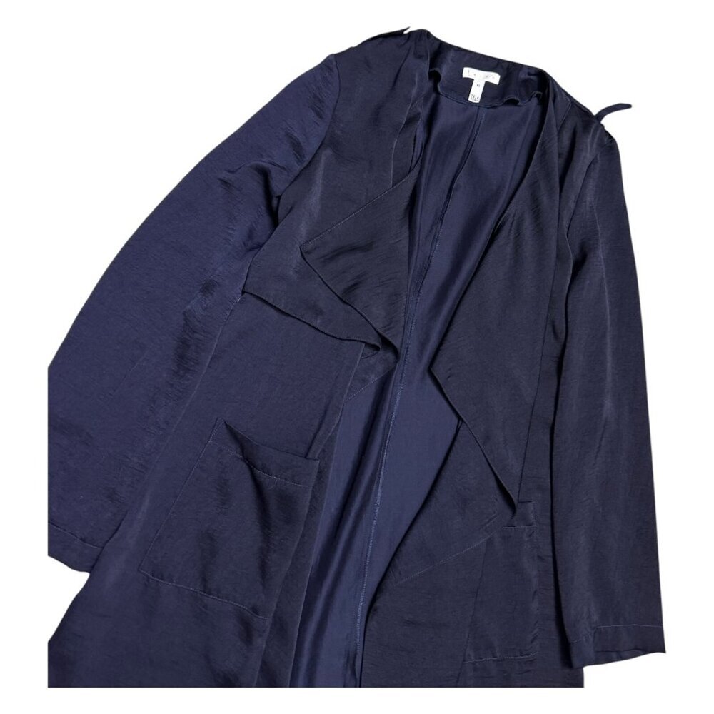 LEITH Long Business Casual Luxury Designer Long Blazer Duster Blouse Womens XS - Picture 4 of 6